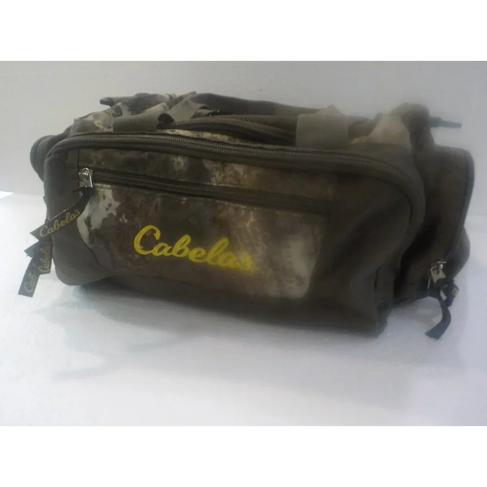 Cabela's Camo Tote Bag O2 Octane Travel Tote No Shoulder Multi Zip Compartments